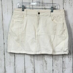 Women's Off-White Denim Mini Skort Size 32" Waist